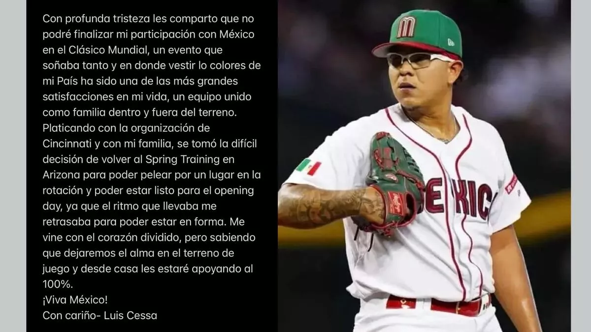 Luis Cessa deja la Selección Mexicana de Béisbol