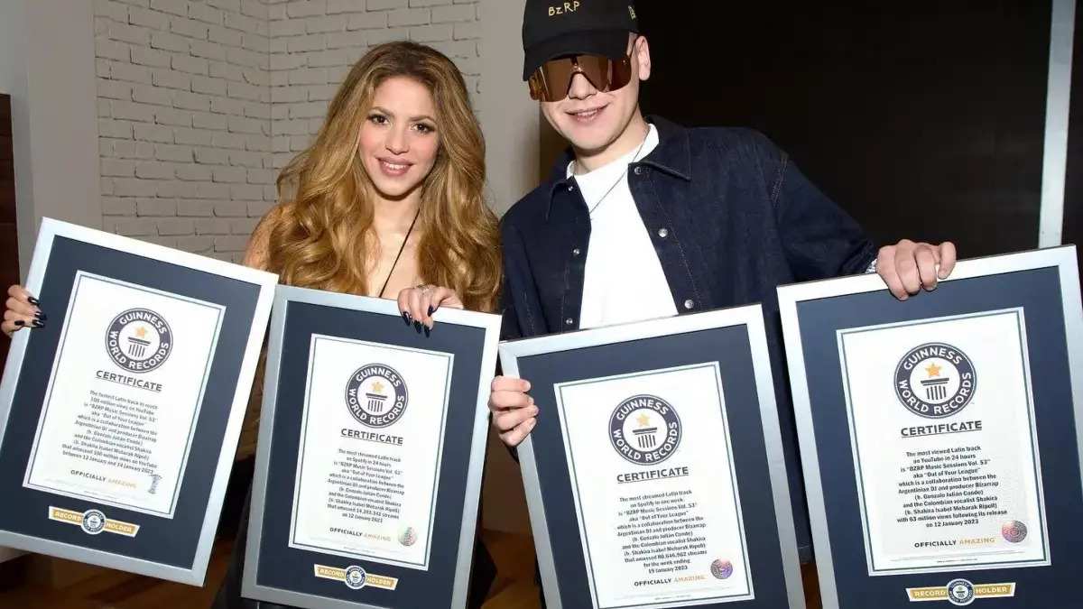 Shakira y Bizarrap obtienen Récords Guinness