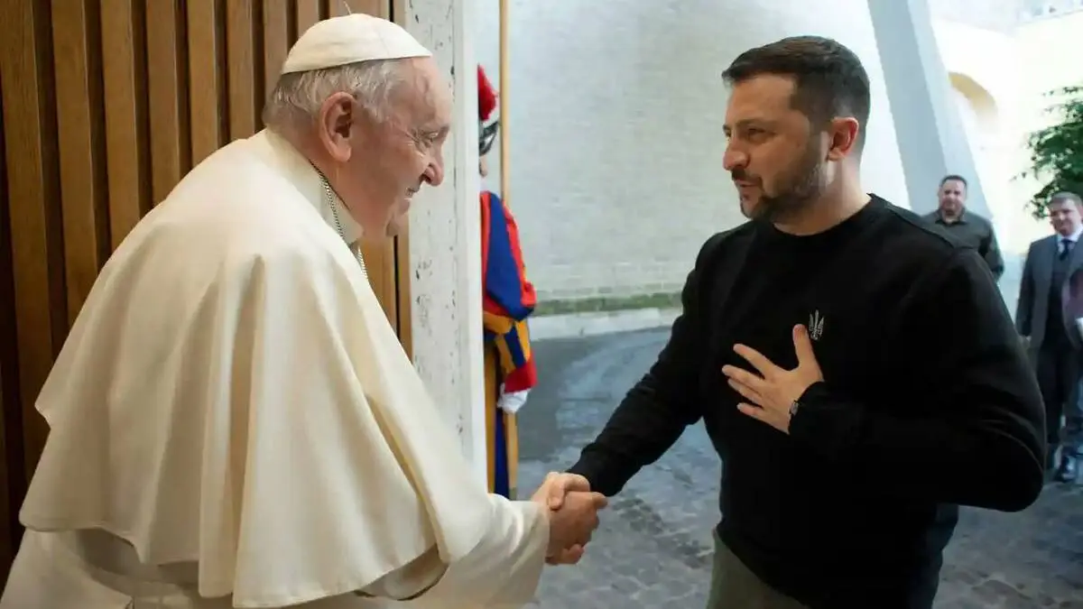 Zelenski llega a Roma para reunirse con el papa Francisco y Meloni
