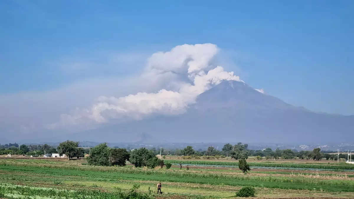 Volcán Popocatépetl emite ocho exhalaciones; semáforo se mantiene en Amarillo Fase 3