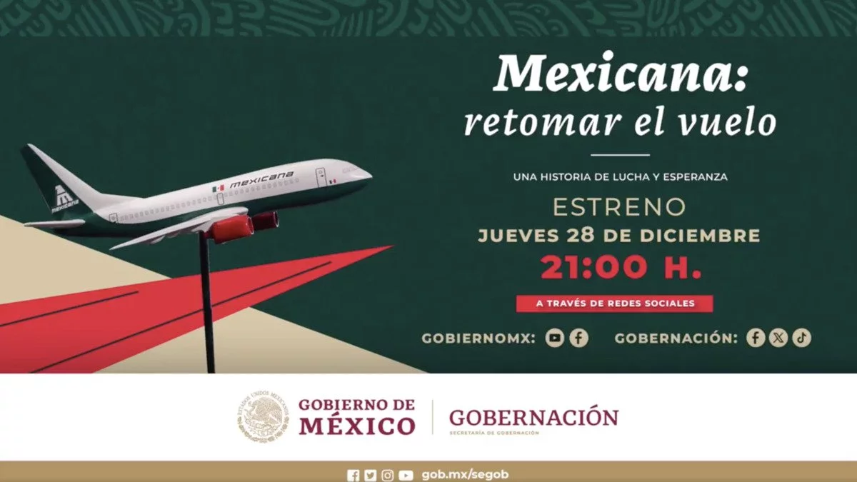 El Gobierno de México proyectará un documental de Mexicana de Aviación luego de que retomara el vuelo después de 13 años.