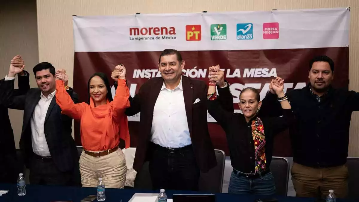 Alianza estratégica: Morena firma acuerdo con tres partidos para fortalecer la 4T en Puebla