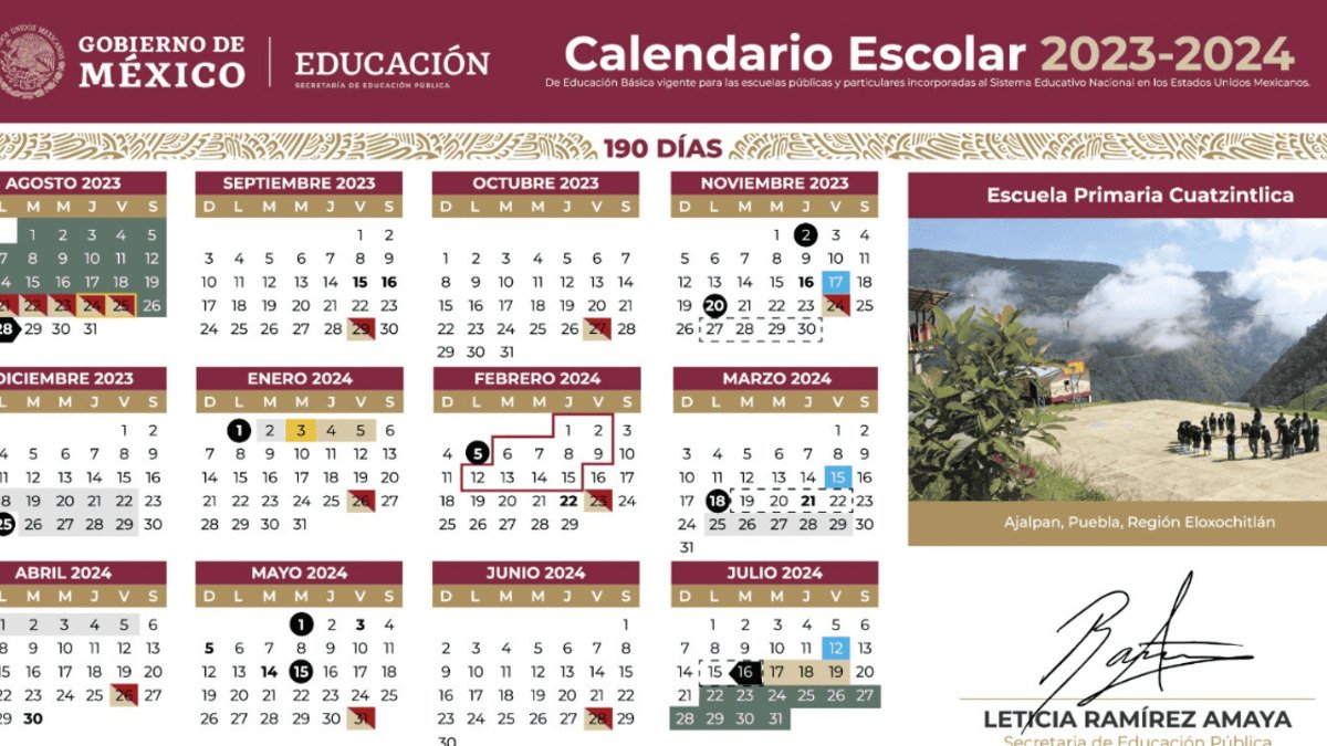 Puentes y vacaciones para 2024 Apartado MEX
