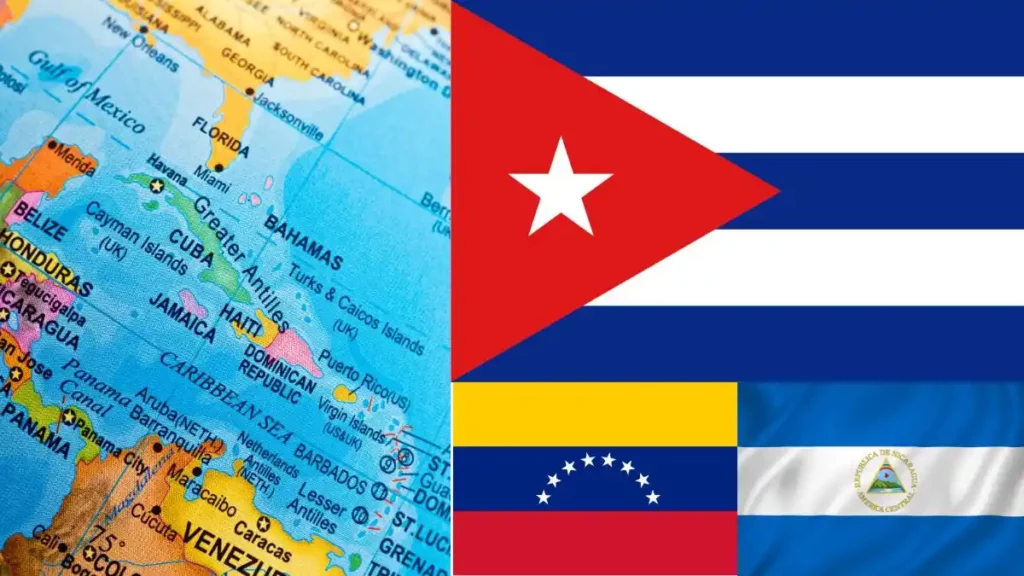Cuba, Venezuela y Nicaragua