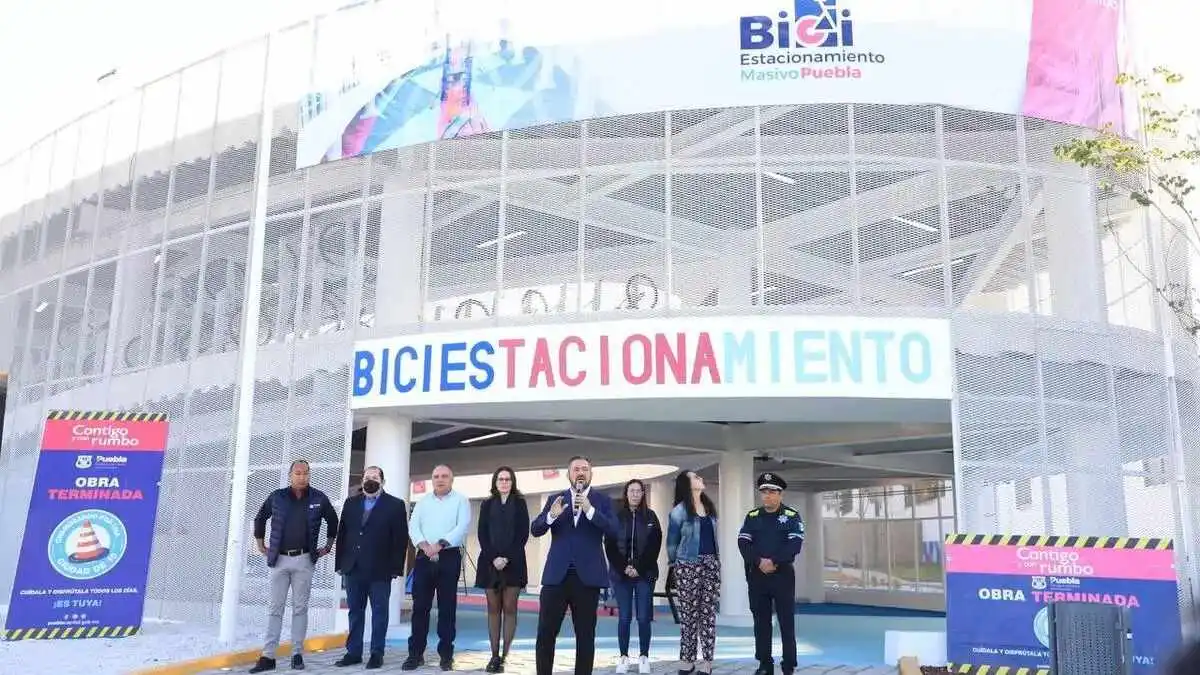 Puebla estrena su Primer Bici Estacionamiento bajo la Administración Municipal