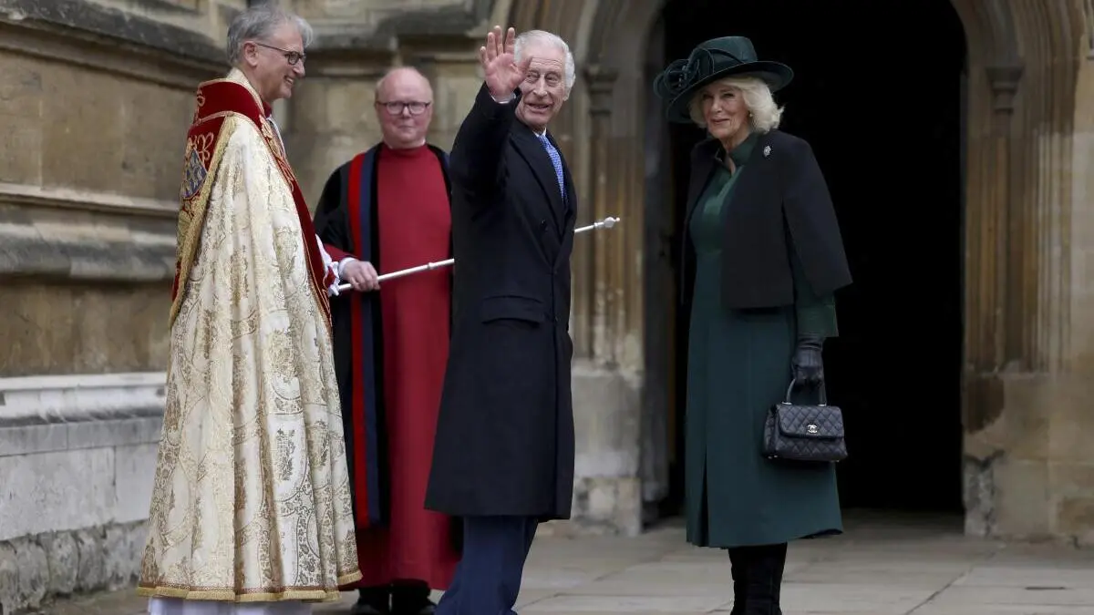 Rey Carlos III y la Reina Camila asisten a la Misa de Pascua en Windsor