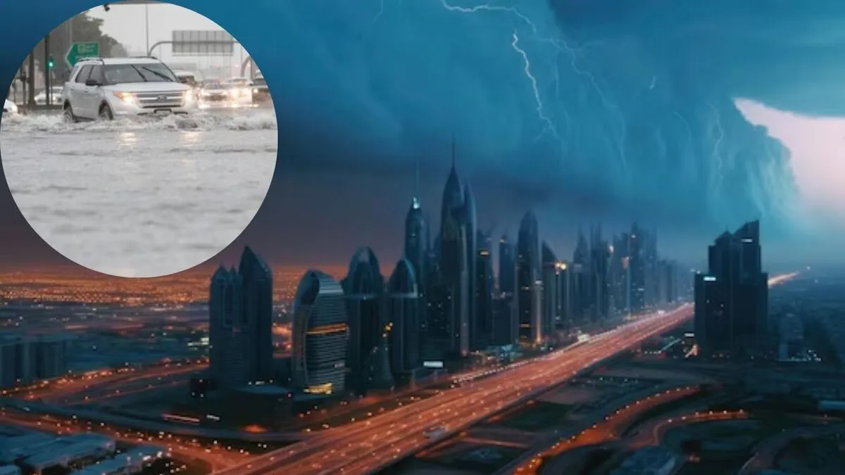 Caos en los Emiratos Árabes con tormentas e inundaciones